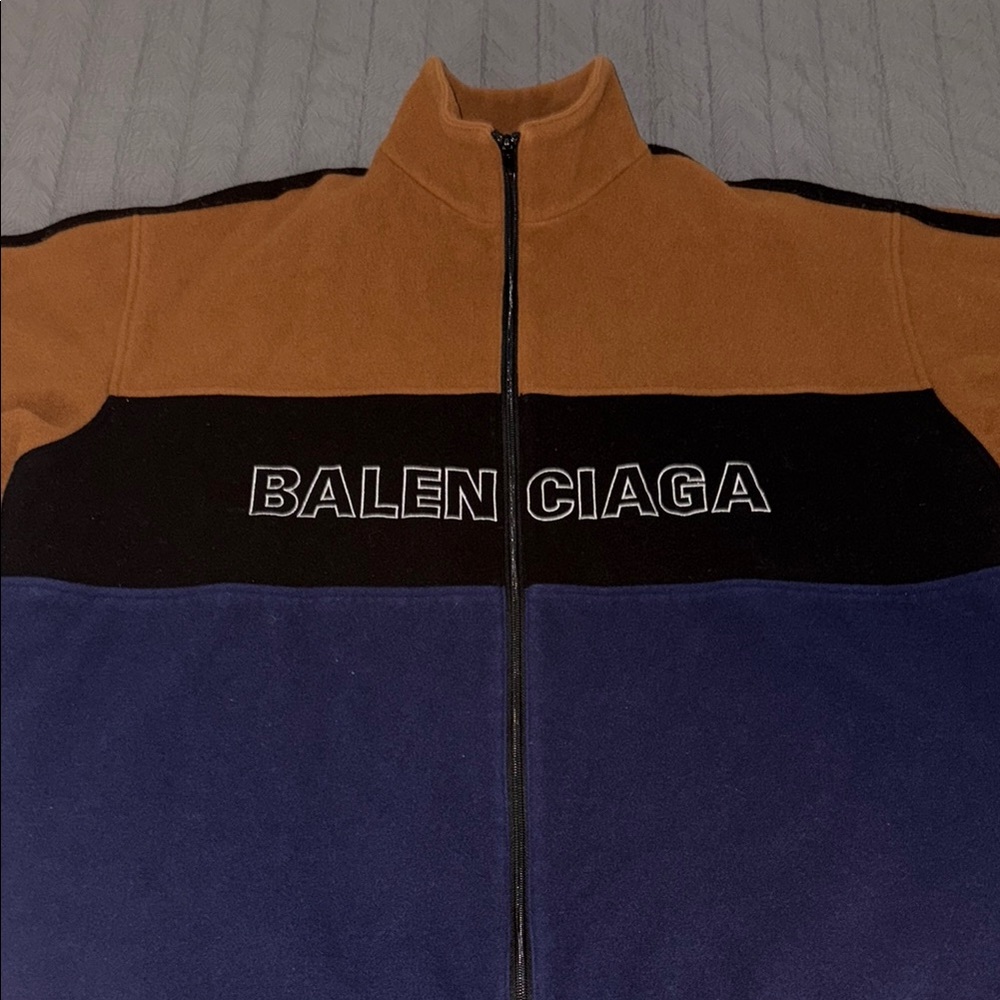 Balenciaga Tricolor Zip-Up Jacket